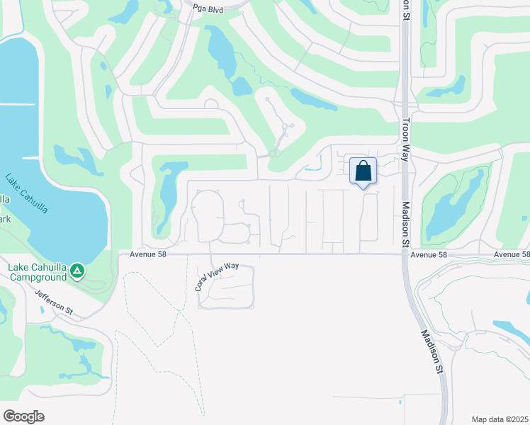 map of restaurants, bars, coffee shops, grocery stores, and more near 57655 Rosewood Court in La Quinta
