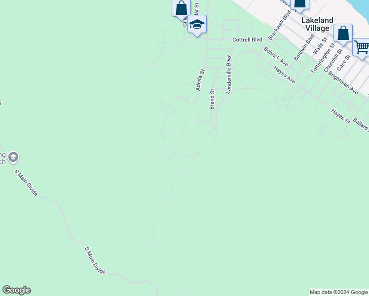 map of restaurants, bars, coffee shops, grocery stores, and more near Encina Drive in Lake Elsinore