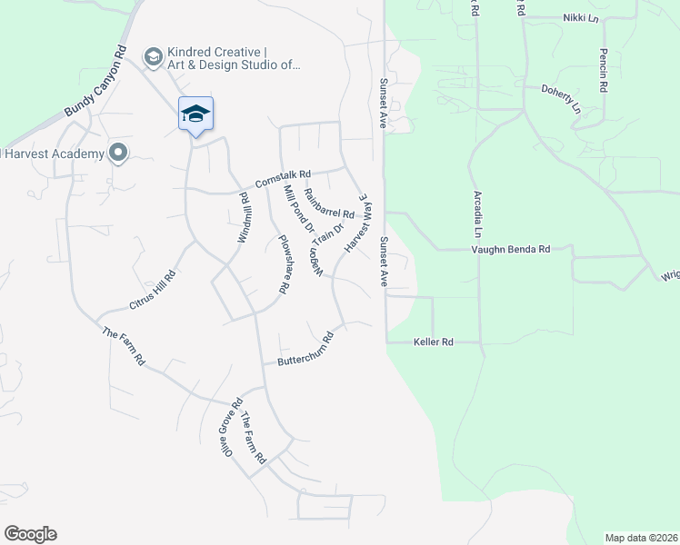 map of restaurants, bars, coffee shops, grocery stores, and more near 33890 Wagon Train Drive in Wildomar