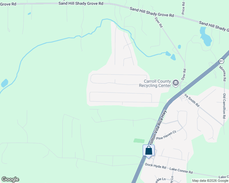 map of restaurants, bars, coffee shops, grocery stores, and more near 155 Pine Hill Drive in Carrollton