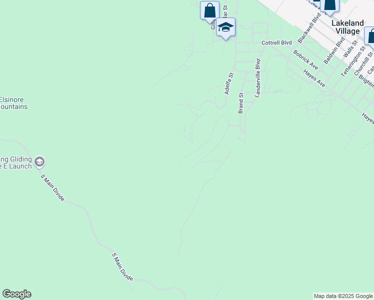 map of restaurants, bars, coffee shops, grocery stores, and more near in Lake Elsinore