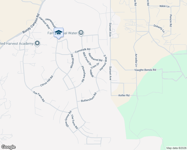 map of restaurants, bars, coffee shops, grocery stores, and more near 33850 Wagon Train Drive in Wildomar