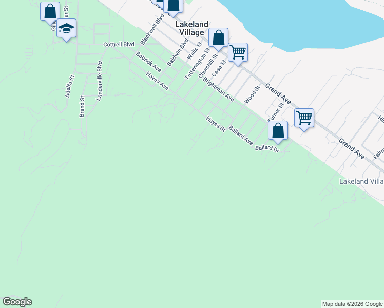 map of restaurants, bars, coffee shops, grocery stores, and more near 33500 Follman Way in Lake Elsinore