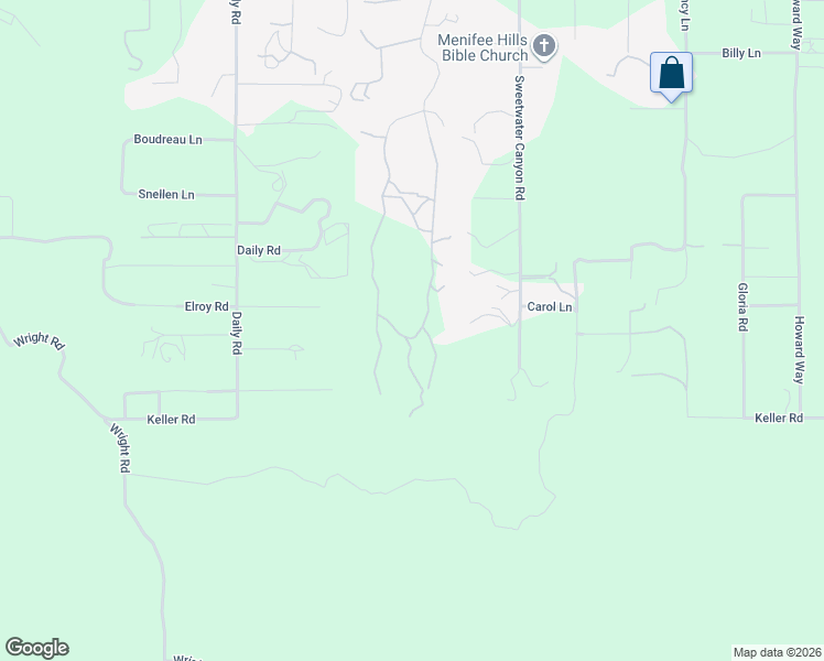 map of restaurants, bars, coffee shops, grocery stores, and more near 33800 Pinewood Lane in Menifee