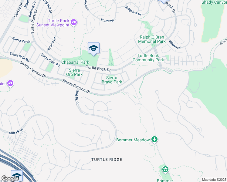 map of restaurants, bars, coffee shops, grocery stores, and more near 6292 Sierra Siena Road in Irvine