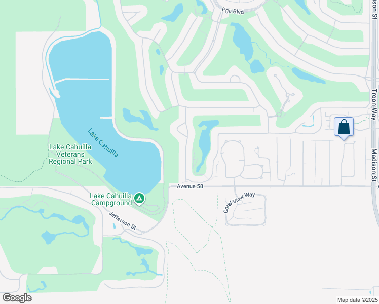 map of restaurants, bars, coffee shops, grocery stores, and more near 57690 Interlachen in La Quinta