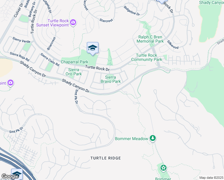 map of restaurants, bars, coffee shops, grocery stores, and more near 6292 Sierra Siena Road in Irvine