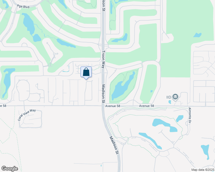 map of restaurants, bars, coffee shops, grocery stores, and more near 57780 Troon Way in La Quinta