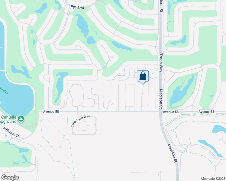 map of restaurants, bars, coffee shops, grocery stores, and more near 57660 Cherrywood Place in La Quinta