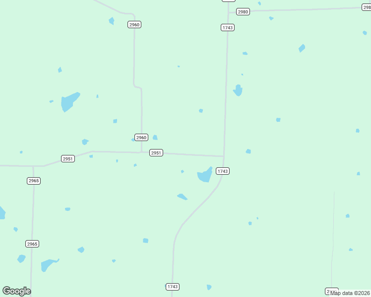 map of restaurants, bars, coffee shops, grocery stores, and more near County Road 2950 in Dodd City