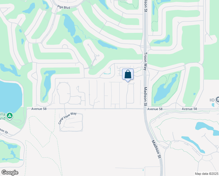map of restaurants, bars, coffee shops, grocery stores, and more near 57653 Santo Thomas in La Quinta
