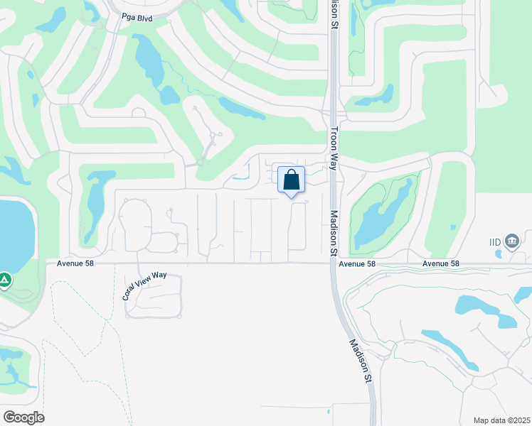 map of restaurants, bars, coffee shops, grocery stores, and more near 57671 Salida del Sol in La Quinta