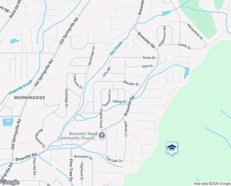 map of restaurants, bars, coffee shops, grocery stores, and more near 1733 Driftwood Lane in Birmingham