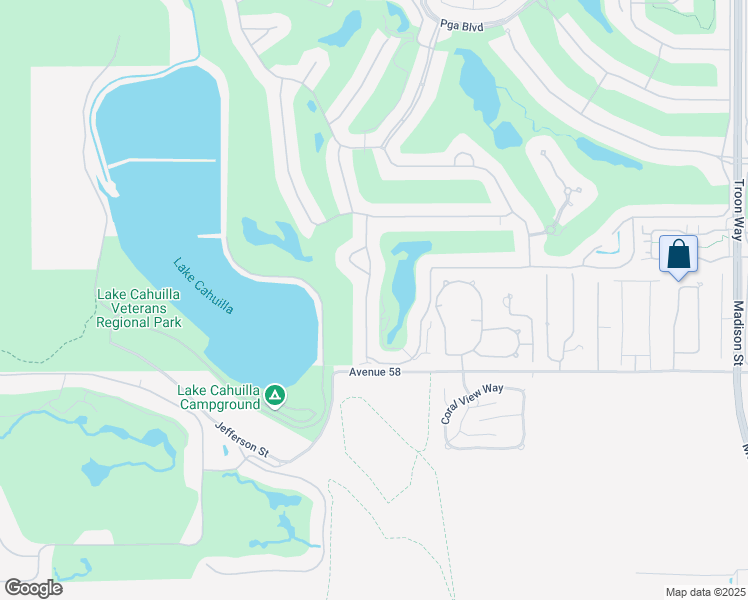 map of restaurants, bars, coffee shops, grocery stores, and more near 57690 Interlachen in La Quinta