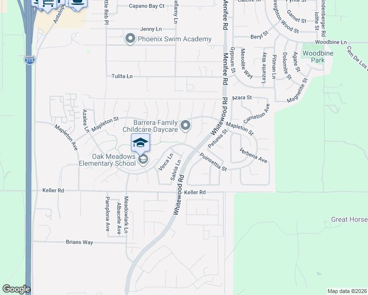 map of restaurants, bars, coffee shops, grocery stores, and more near 33691 Salvia Lane in Murrieta