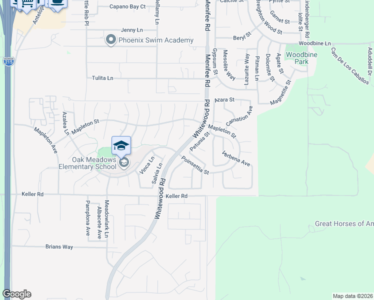 map of restaurants, bars, coffee shops, grocery stores, and more near 33771 Petunia Street in Murrieta