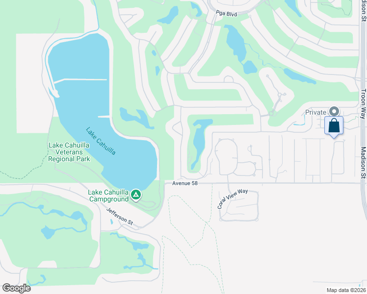 map of restaurants, bars, coffee shops, grocery stores, and more near 57660 Interlachen in La Quinta