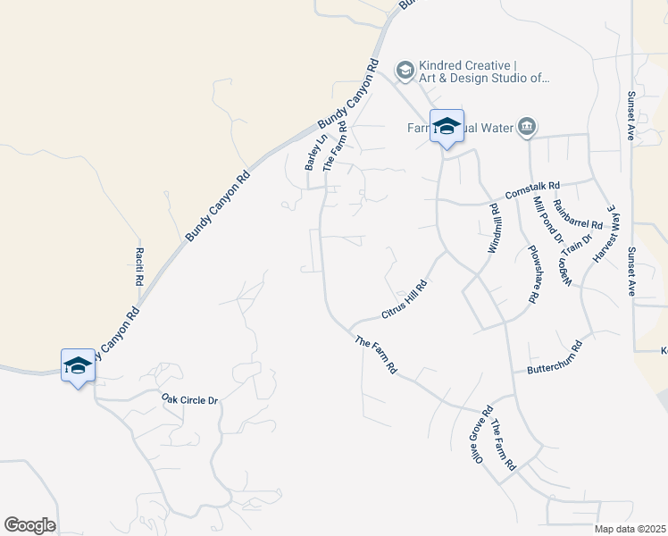 map of restaurants, bars, coffee shops, grocery stores, and more near 33778 The Farm Road in Wildomar