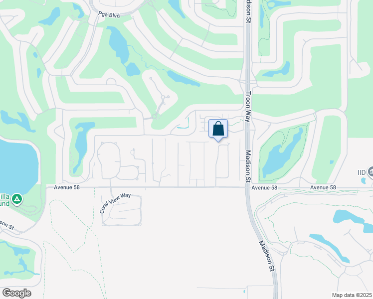 map of restaurants, bars, coffee shops, grocery stores, and more near 57653 Santo Thomas in La Quinta