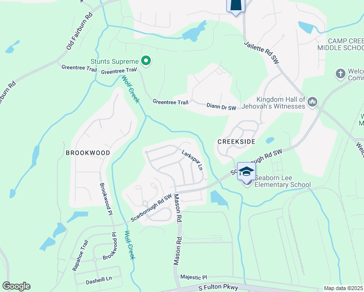 map of restaurants, bars, coffee shops, grocery stores, and more near 4884 Antelope Cove in College Park