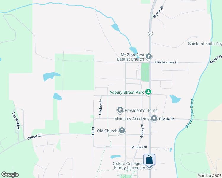 map of restaurants, bars, coffee shops, grocery stores, and more near 1306 Coke Street in Oxford