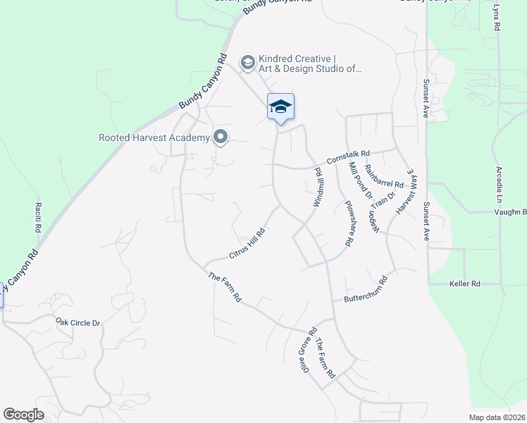 map of restaurants, bars, coffee shops, grocery stores, and more near 24466 Citrus Hill Road in Wildomar