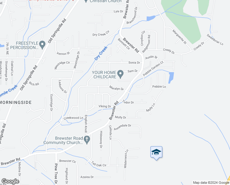 map of restaurants, bars, coffee shops, grocery stores, and more near 1733 English Knoll Circle in Birmingham