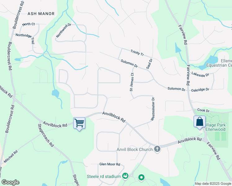 map of restaurants, bars, coffee shops, grocery stores, and more near 3702 Upton Court in Ellenwood