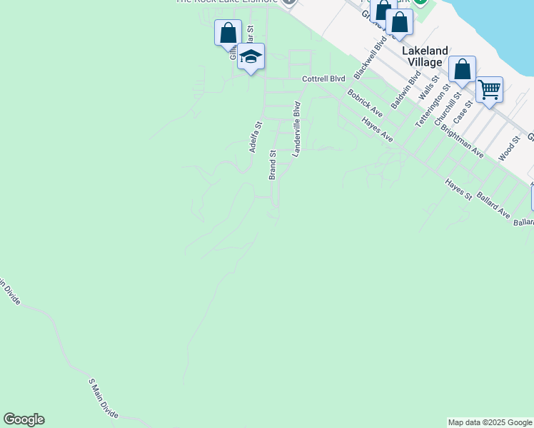 map of restaurants, bars, coffee shops, grocery stores, and more near 33761 Landerville Boulevard in Lake Elsinore