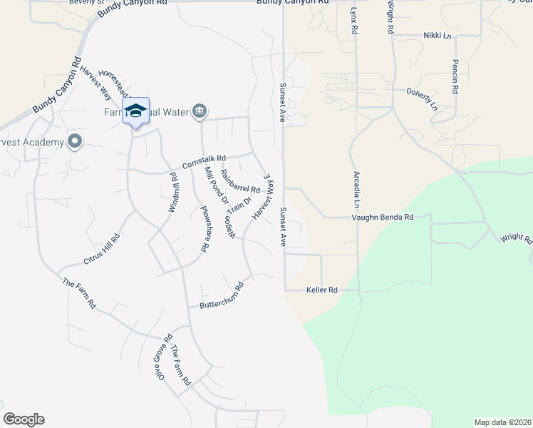 map of restaurants, bars, coffee shops, grocery stores, and more near 24954 Mandarin Court in Wildomar