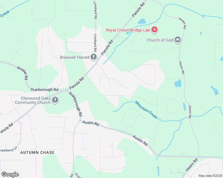 map of restaurants, bars, coffee shops, grocery stores, and more near 119 Scarborough Court in Ellenwood