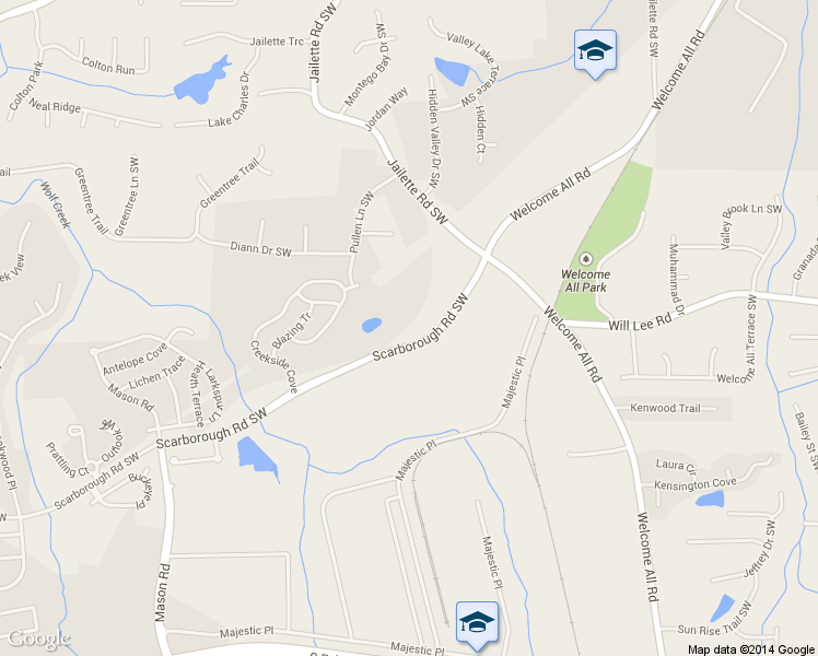 map of restaurants, bars, coffee shops, grocery stores, and more near Scarborough Road Southwest in College Park