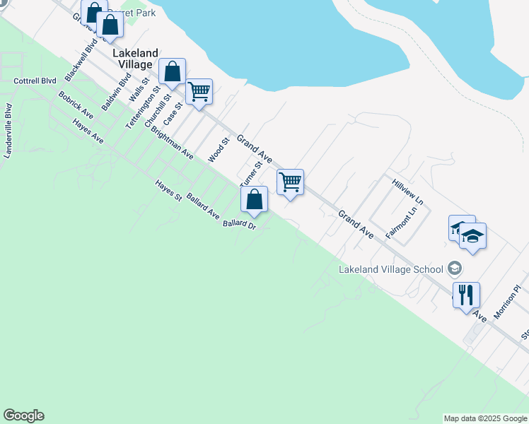 map of restaurants, bars, coffee shops, grocery stores, and more near 18299 Brightman Avenue in Lake Elsinore