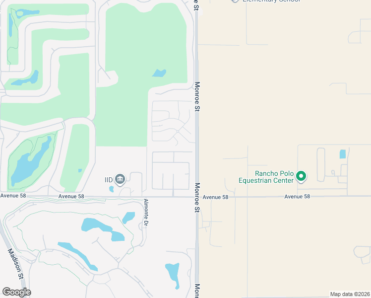 map of restaurants, bars, coffee shops, grocery stores, and more near 81934 Vida Bella Drive in La Quinta