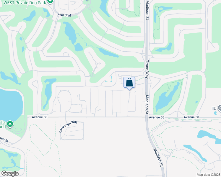 map of restaurants, bars, coffee shops, grocery stores, and more near 80694 Castillo del Areana in La Quinta