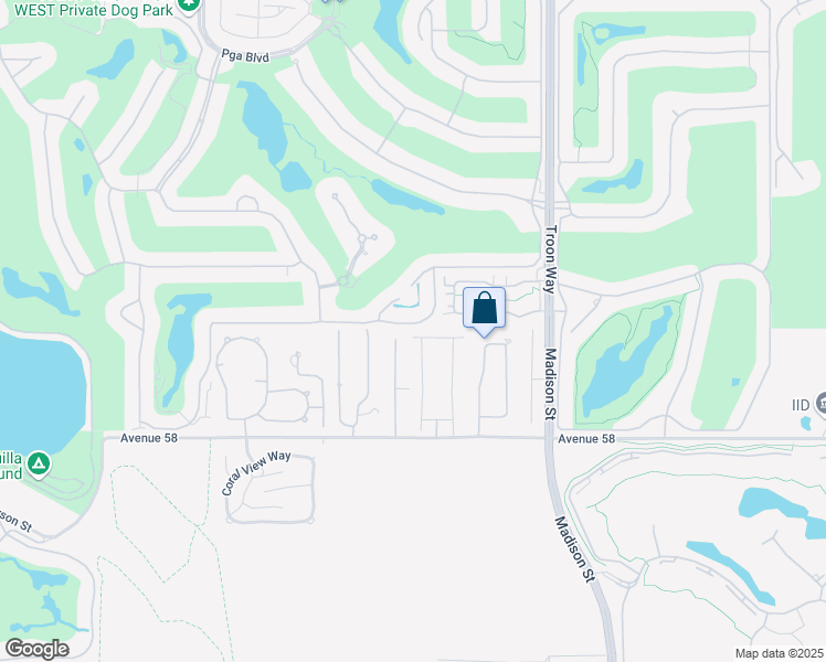 map of restaurants, bars, coffee shops, grocery stores, and more near 80694 Castillo del Areana in La Quinta