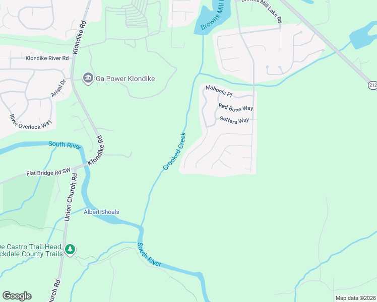 map of restaurants, bars, coffee shops, grocery stores, and more near 6812 Mahonia Place in Stonecrest