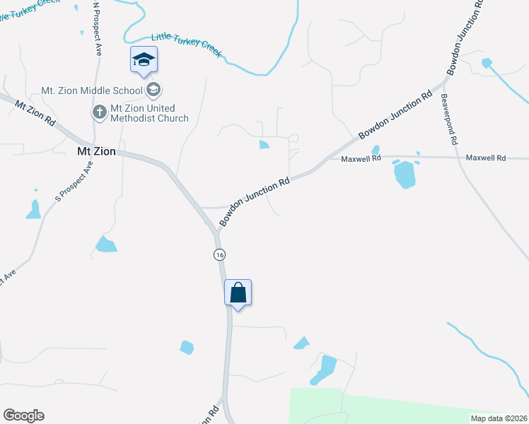 map of restaurants, bars, coffee shops, grocery stores, and more near 93 Bowdon Junction Road in Carrollton
