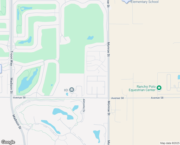 map of restaurants, bars, coffee shops, grocery stores, and more near 81972 Mission Palms Drive in La Quinta