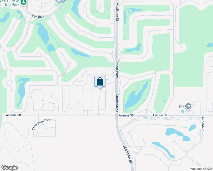 map of restaurants, bars, coffee shops, grocery stores, and more near 80897 Calle Azul in La Quinta
