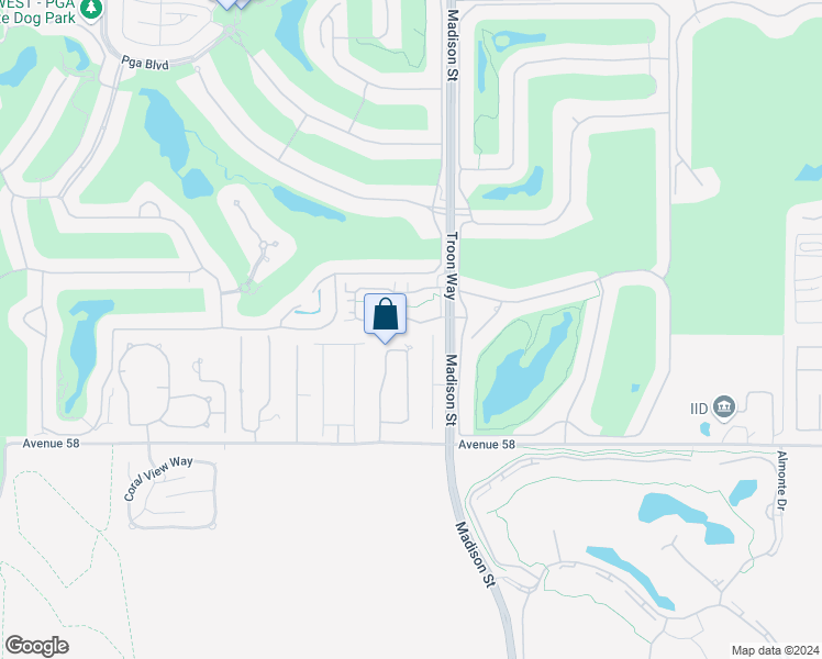 map of restaurants, bars, coffee shops, grocery stores, and more near 80897 Calle Azul in La Quinta