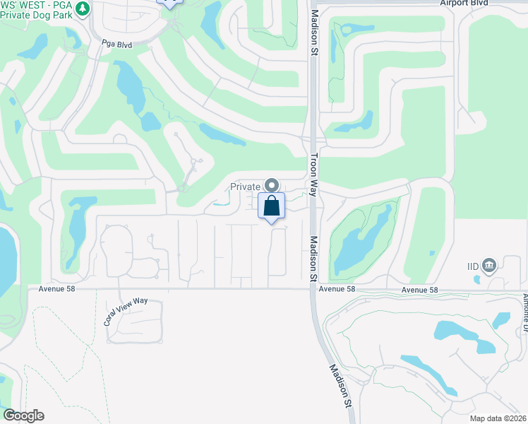 map of restaurants, bars, coffee shops, grocery stores, and more near 80831 Calle Azul in La Quinta