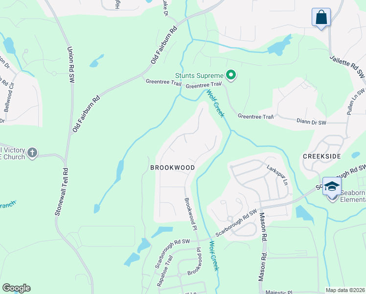 map of restaurants, bars, coffee shops, grocery stores, and more near 610 Beddick Lane in College Park