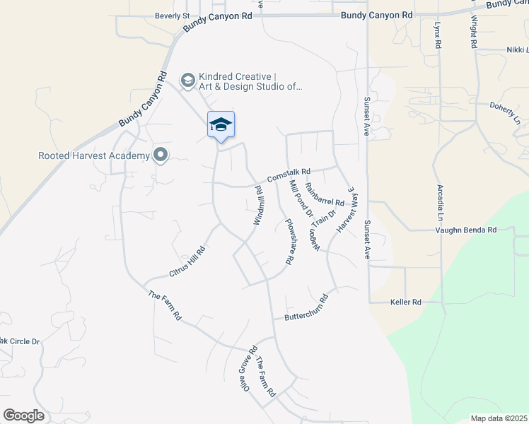 map of restaurants, bars, coffee shops, grocery stores, and more near 33710 Windmill Road in Wildomar