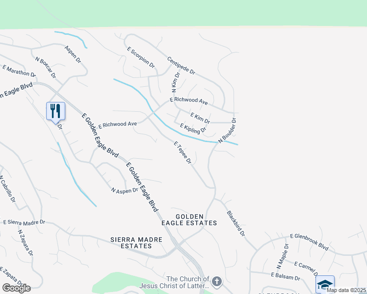 map of restaurants, bars, coffee shops, grocery stores, and more near 15806 East Tepee Drive in Fountain Hills