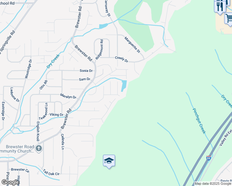 map of restaurants, bars, coffee shops, grocery stores, and more near 2000 Amanda Lane in Birmingham