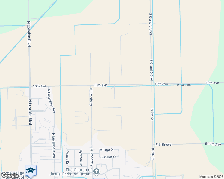 map of restaurants, bars, coffee shops, grocery stores, and more near 1285 Jennifer Court in Blythe