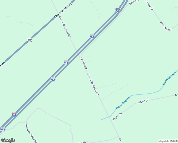 map of restaurants, bars, coffee shops, grocery stores, and more near 4451 Rev. J. W. Carter Road in Manning