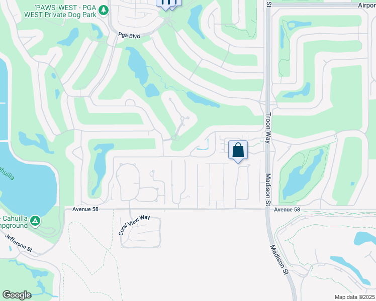 map of restaurants, bars, coffee shops, grocery stores, and more near 80558 Hermitage in La Quinta