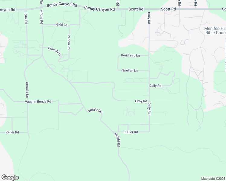 map of restaurants, bars, coffee shops, grocery stores, and more near 26000 Valle Vista Road in Menifee